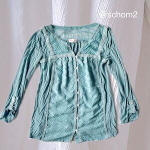 Meadow Rue Anthropologie XS peasant boho blouse